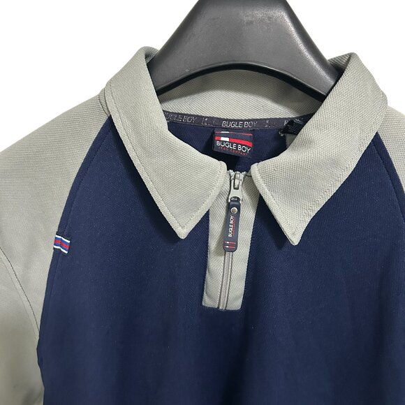 Vintage Bugle Boy Polo Shirt Men Size XL Blue Short Sleeve Preppy - Picture 5 of 6